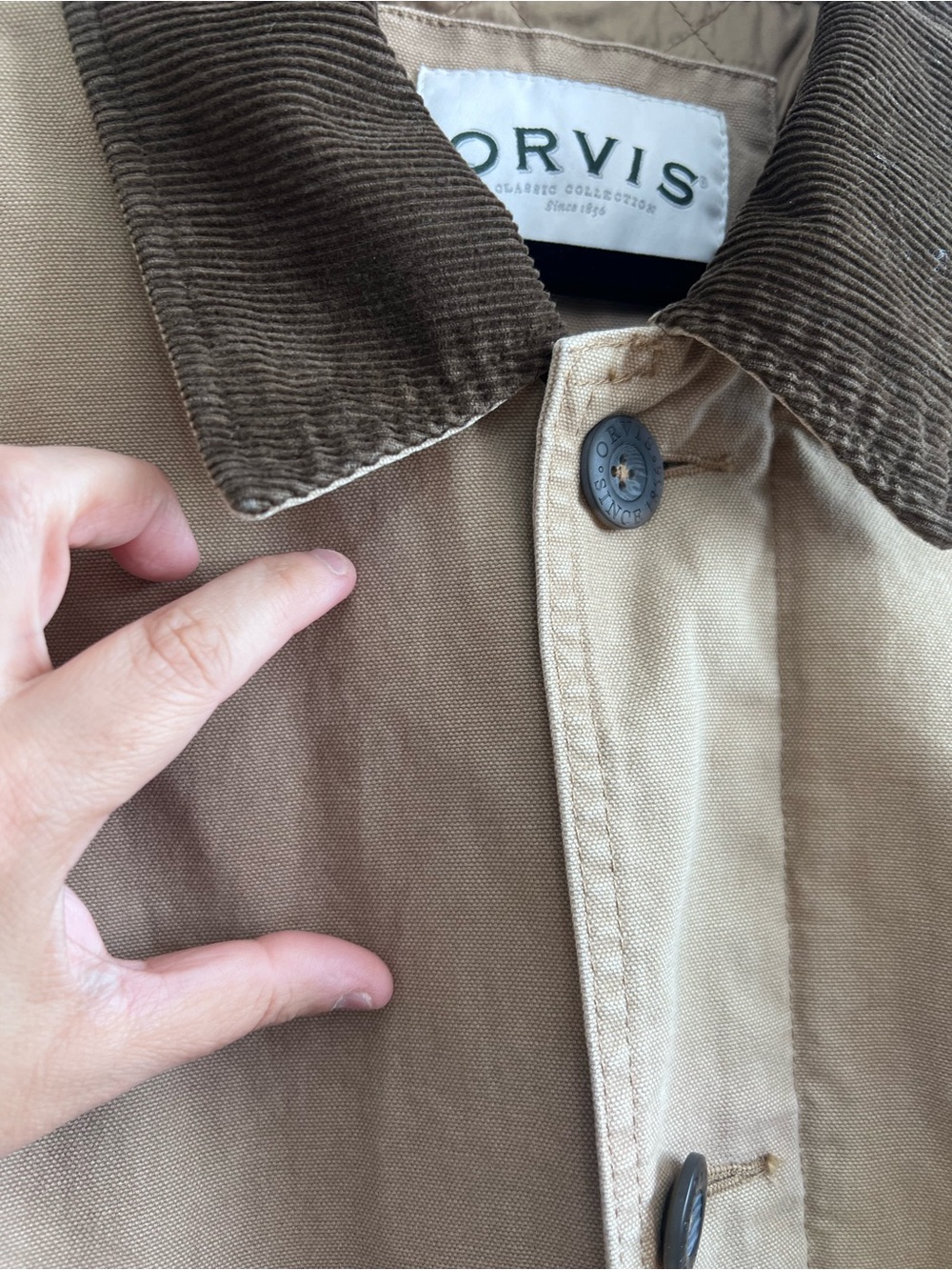 Orvis Men’s Vintage Corduroy Collar Barn Chore Heritage Jacket Size XXL - Picture 12 of 14
